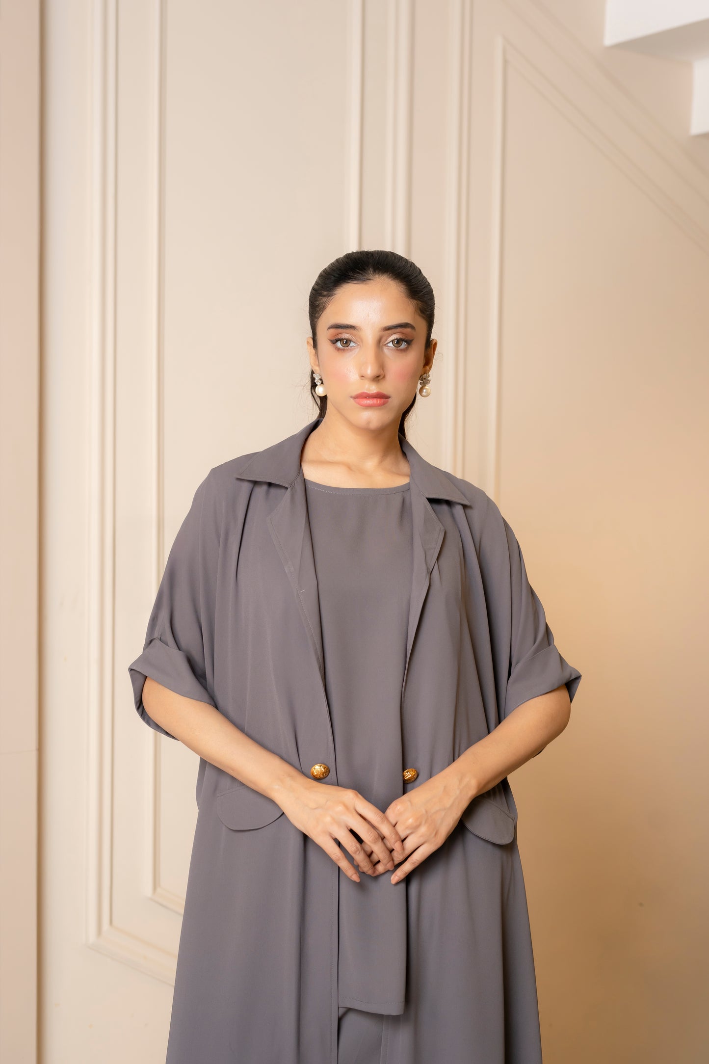 Ash Mist Georgette Set
