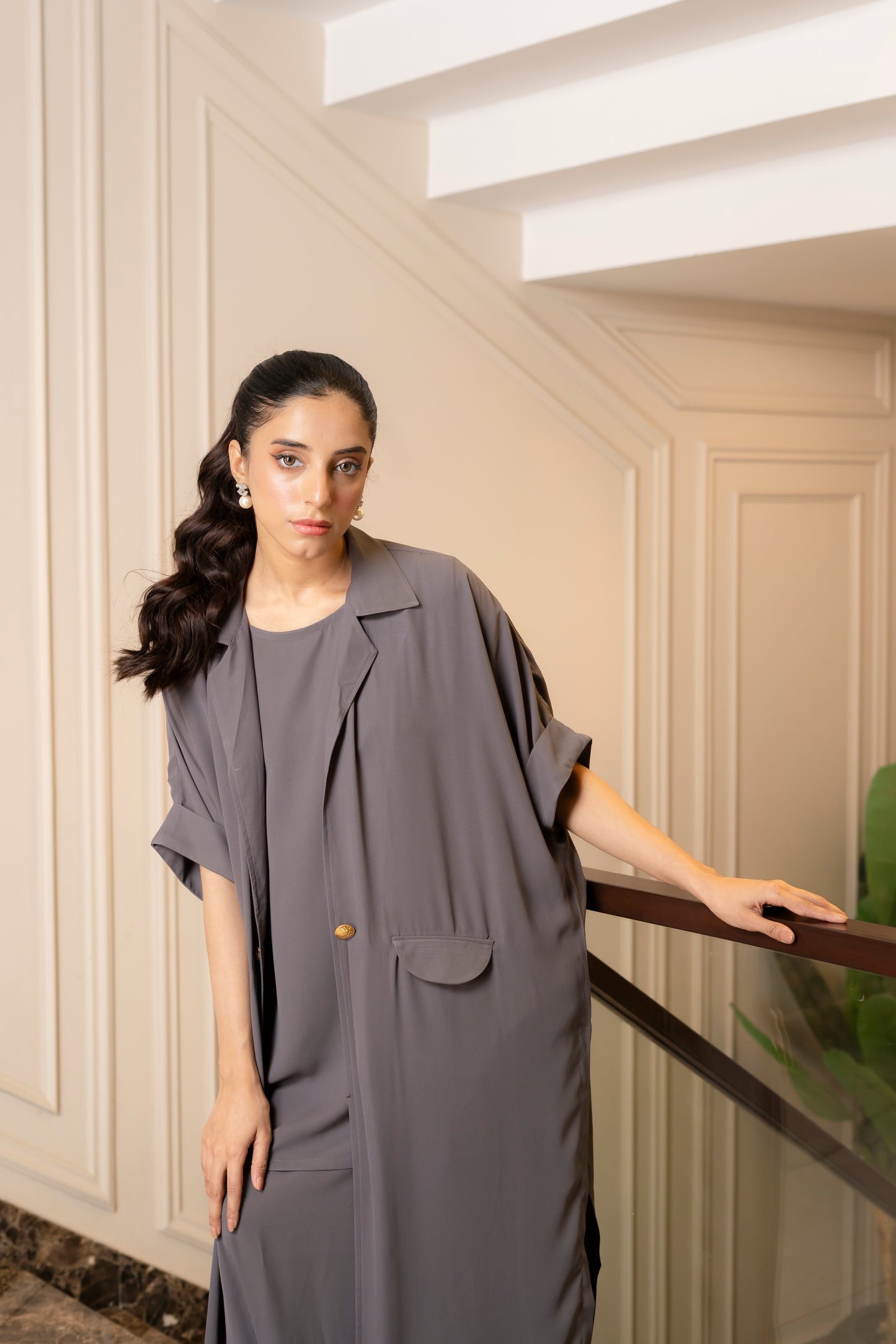 Ash Mist Georgette Set